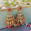 Meesha Maangtikka and Earrings Set - Multicolor-01 Meesha Maangtikka and Earrings Set - Multicolor