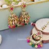 Meesha Maangtikka and Earrings Set - Multicolor