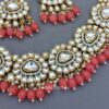 Monika Pearl Necklace and Earring Set - Peach-01 Monika Pearl Necklace and Earring Set - Peach
