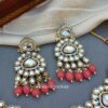 Monika Pearl Necklace and Earring Set - Peach-02 Monika Pearl Necklace and Earring Set - Peach