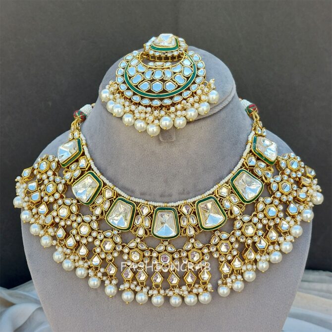 Neesha Traditional Jewellery Set - White
