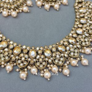 Nira Polki Set for Bride - Champagne