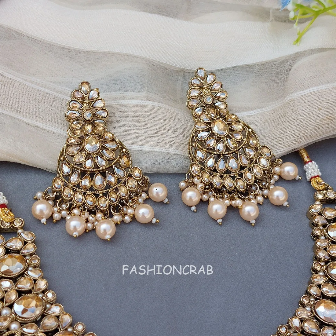 Nira Polki Set for Bride - Champagne