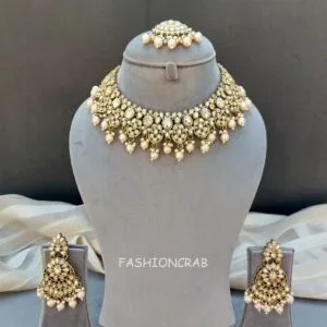 Nira Polki Set for Bride - Champagne