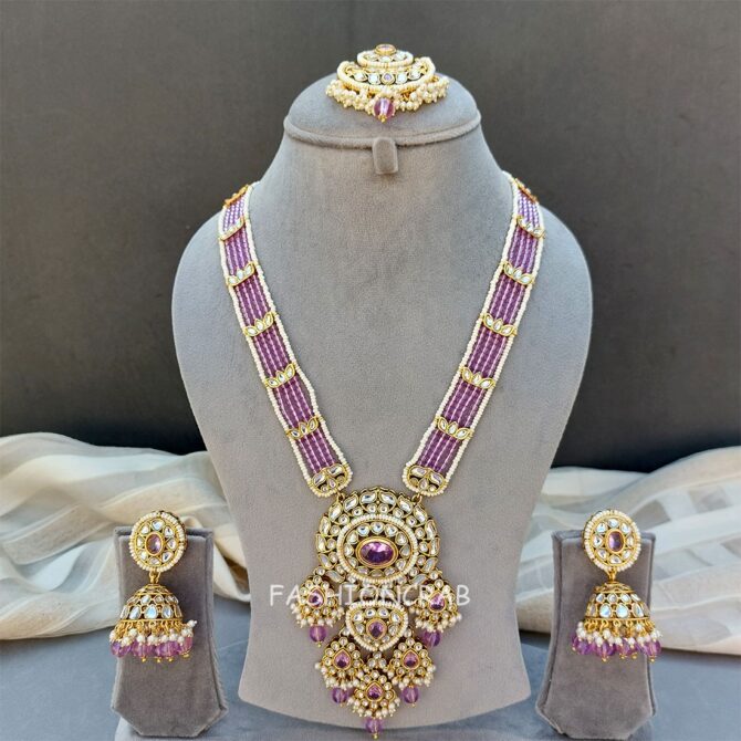 Rani Long Jewellery Set - Lavender