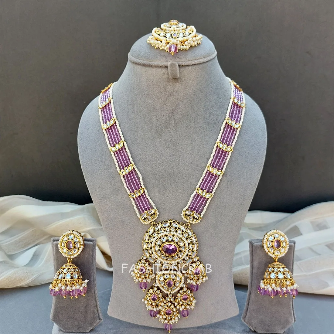Rani Long Jewellery Set - Lavender