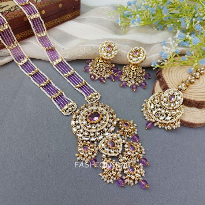 Rani Long Jewellery Set - Lavender Rani Long Jewellery Set - Lavender