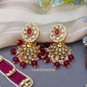 Rani Long Jewellery Set - Pink