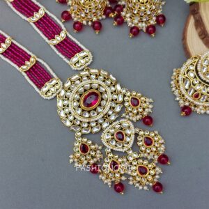 Rani Long Jewellery Set - Pink