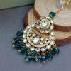 Rihanna Maangtikka with Earrings - Peacock Blue-03 Rihanna Maangtikka with Earrings - Peacock Blue