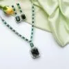 Rosy AD Jewellery Set - Green