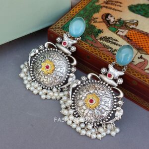 Sadabahar German Silver Earrings