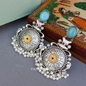 Sadabahar German Silver Earrings