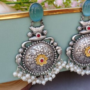 Sadabahar German Silver Earrings