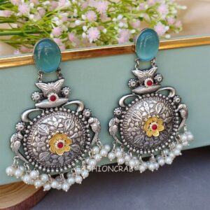Sadabahar German Silver Earrings