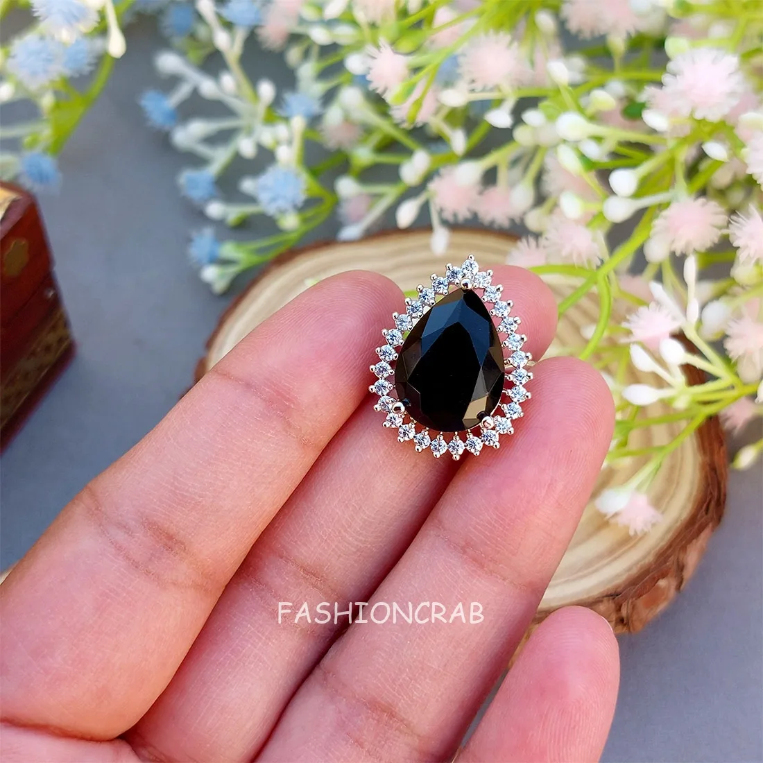 Sana Zirconia Ring - Black