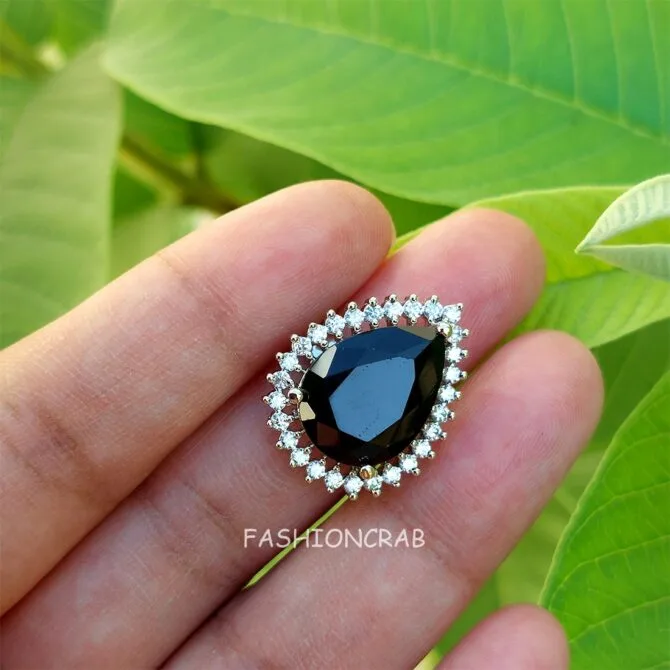 Sana Zirconia Ring - Black
