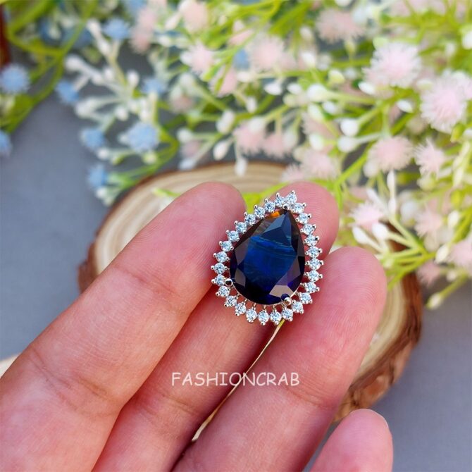 Sana Zirconia Ring - Blue