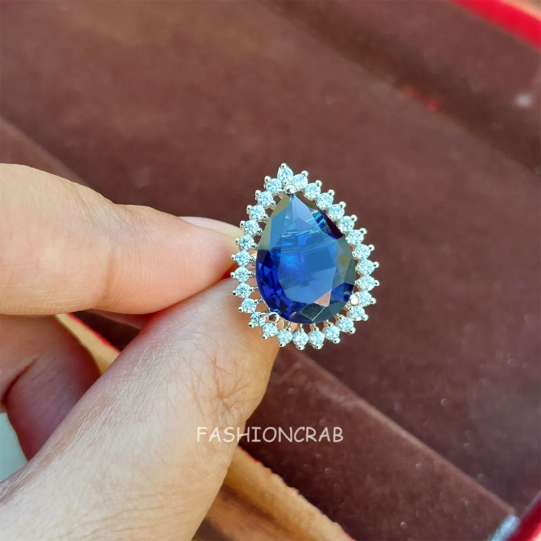 Sana Zirconia Ring - Blue