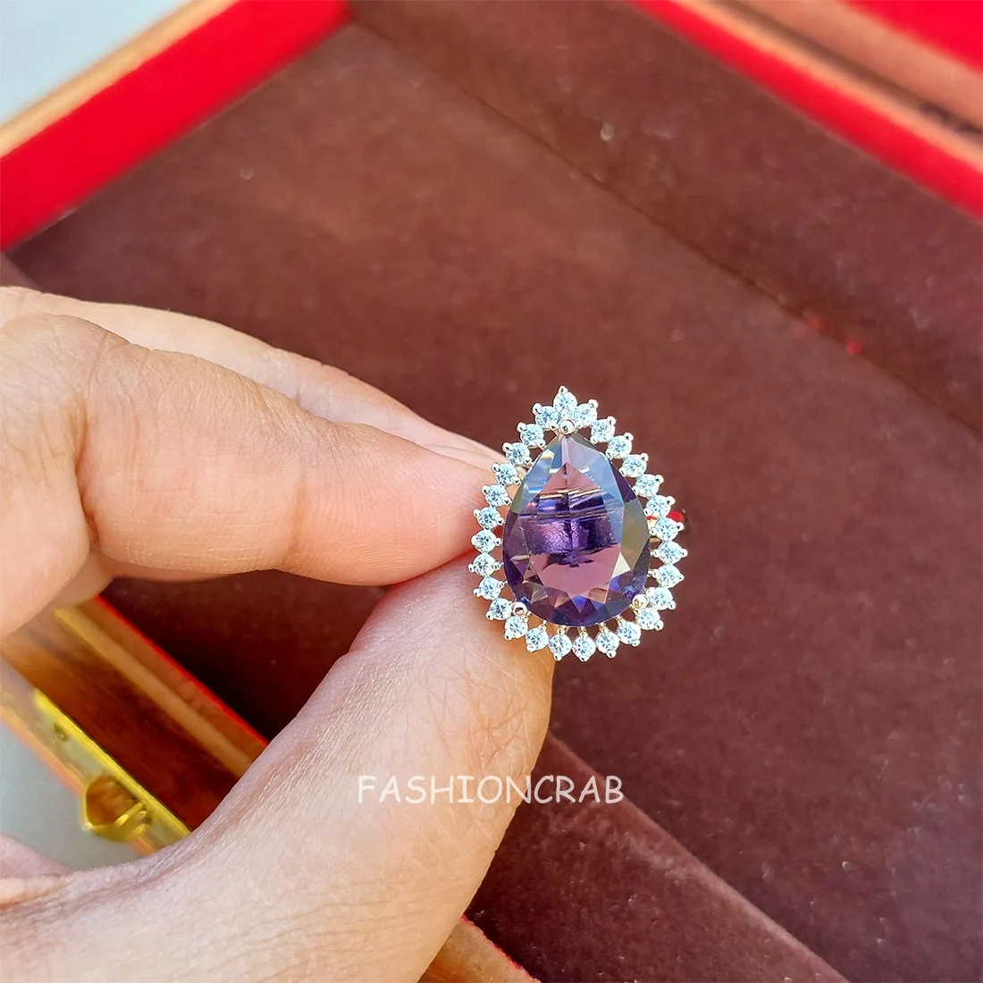 Sana Zirconia Ring - Purple
