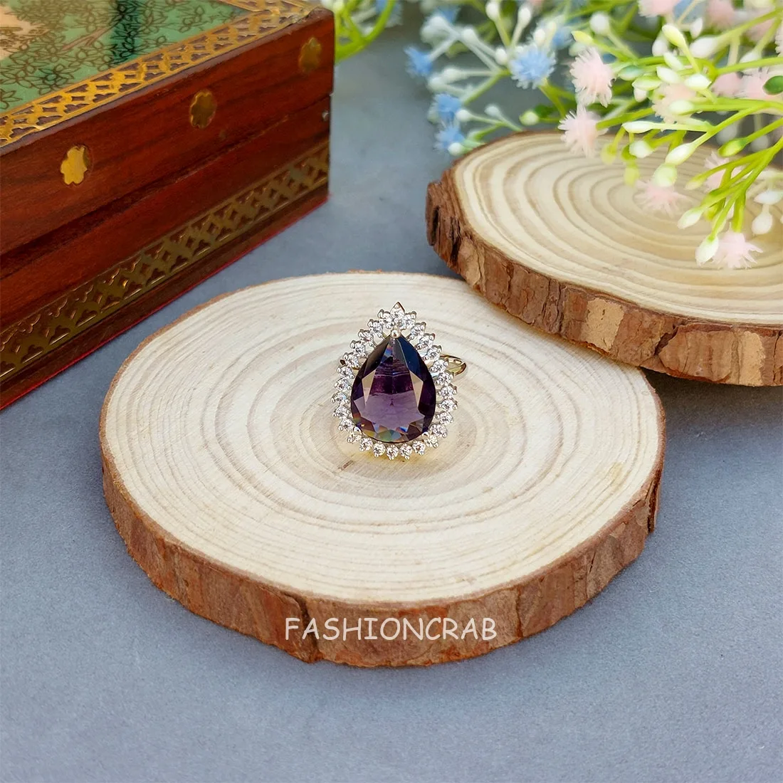 Sana Zirconia Ring - Purple