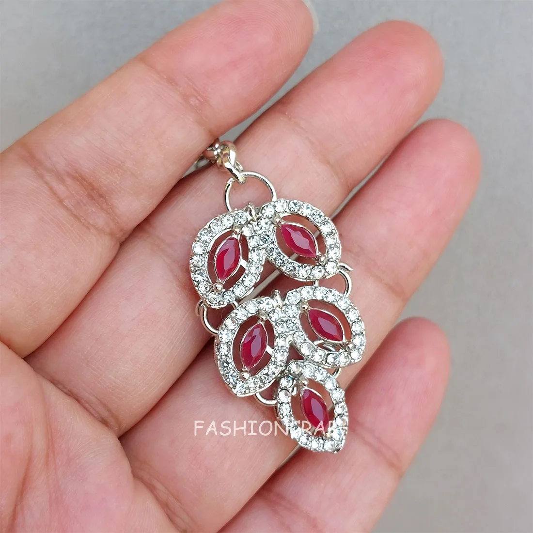 Zeenat AD Choker Set - Pink