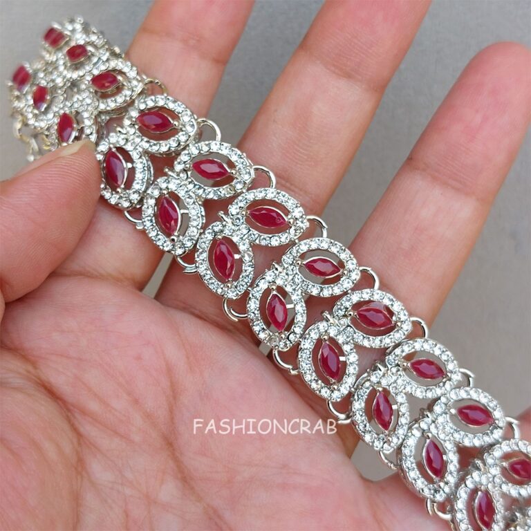 Zeenat AD Choker Set - Pink