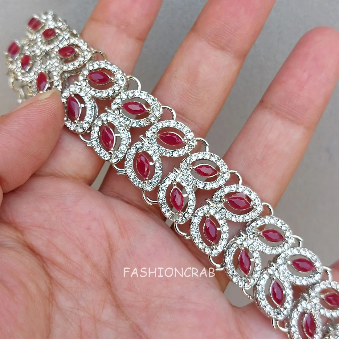 Zeenat AD Choker Set - Pink