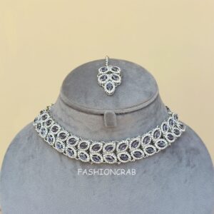 Zeenat AD Choker Set - Purple