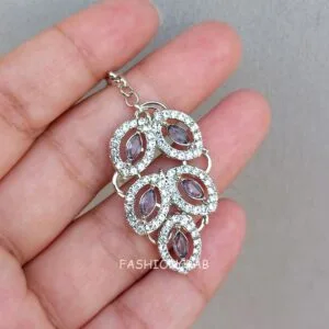 Zeenat AD Choker Set - Purple