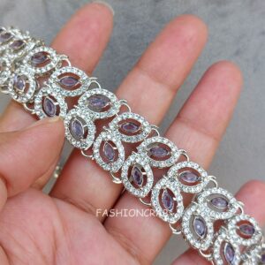Zeenat AD Choker Set - Purple