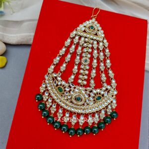 Ziya Kundan Jhumar Passa - Green