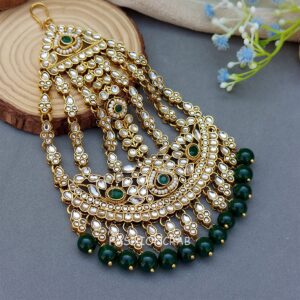 Ziya Kundan Jhumar Passa - Green