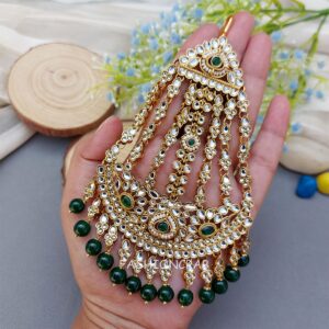 Ziya Kundan Jhumar Passa - Green