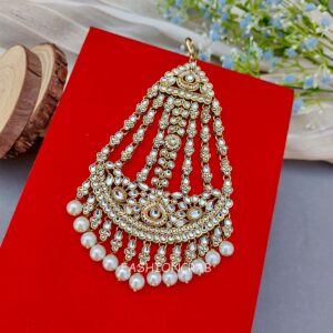 Ziya Kundan Jhumar Passa - White