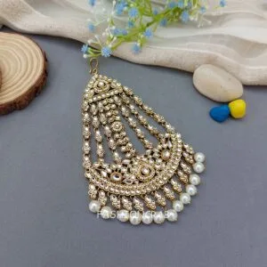 Ziya Kundan Jhumar Passa - White