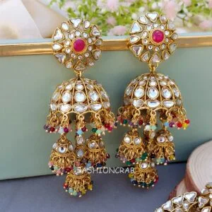 Zoya Earrings and Maangtikka Set - Multicolor