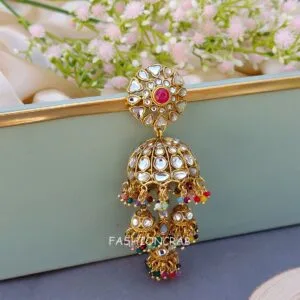 Zoya Earrings and Maangtikka Set - Multicolor