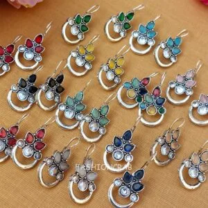 Amelia Oxidised Earrings - combo of 6