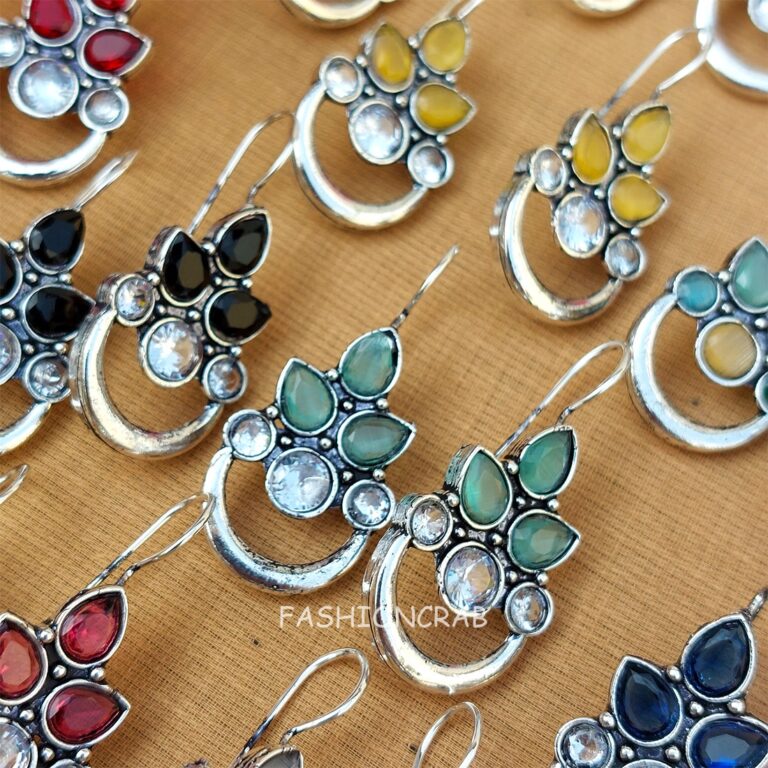 Amelia Oxidised Earrings - combo of 6