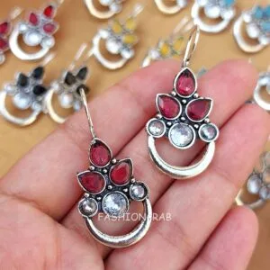 Amelia Oxidised Earrings - combo of 6