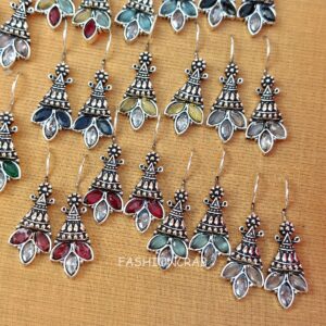 Ellie Oxidised Earrings - combo of 6