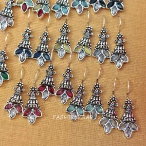 Ellie Oxidised Earrings - combo of 6