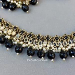 Katyayani Mirror Jewellery Set - Black