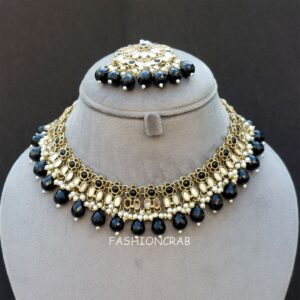 Katyayani Mirror Jewellery Set - Black
