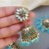 Katyayani Mirror Jewellery Set - Light Blue-01 Katyayani Mirror Jewellery Set - Light Blue