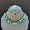 Katyayani Mirror Jewellery Set - Light Blue-04 Katyayani Mirror Jewellery Set - Light Blue