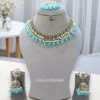 Katyayani Mirror Jewellery Set - Light Blue-05 Katyayani Mirror Jewellery Set - Light Blue
