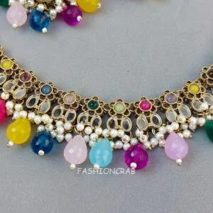 Katyayani Mirror Jewellery Set - Multicolor