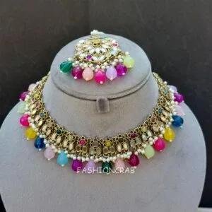 Katyayani Mirror Jewellery Set - Multicolor